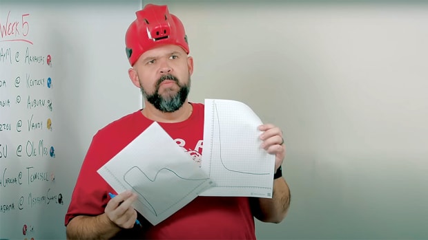 Arkansas shows two graphs depicting where they are and where Auburn currently is in regard to their fan base.